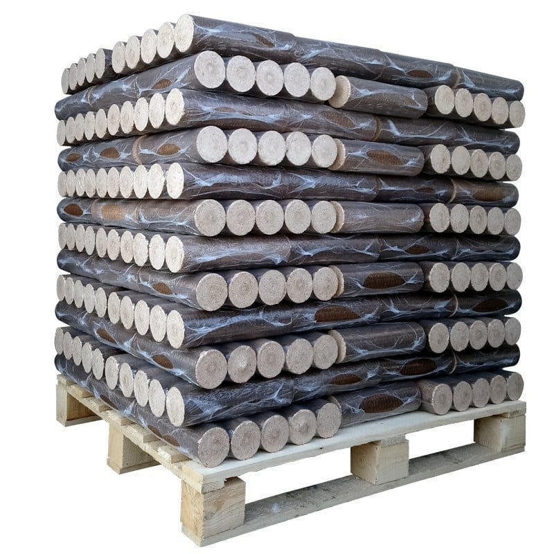 Scheite aus Holzbriketts – 100 % Laubholz – Palette mit 960 kg