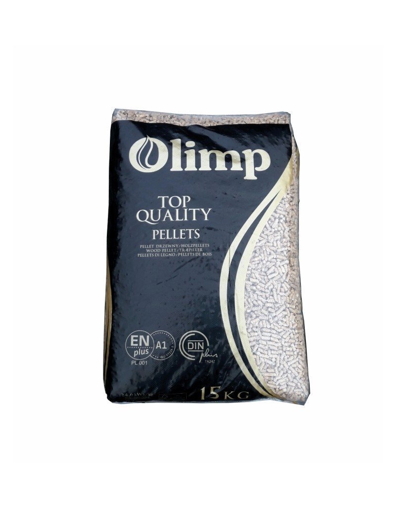 Pellets OLIMP Din+, EN+A1 – Palette mit 15 Säcke à 15kg