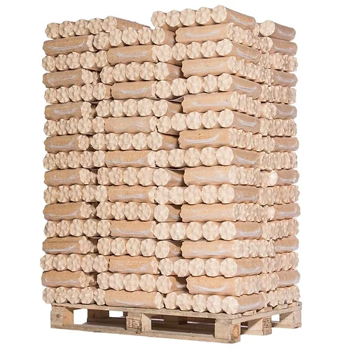 Holzbrikett – 100 % Nadelholz – Palette mit 960 kg