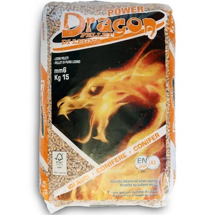 Holzpellets Dragon EN+ A1 – 65 Säcke x 15kg