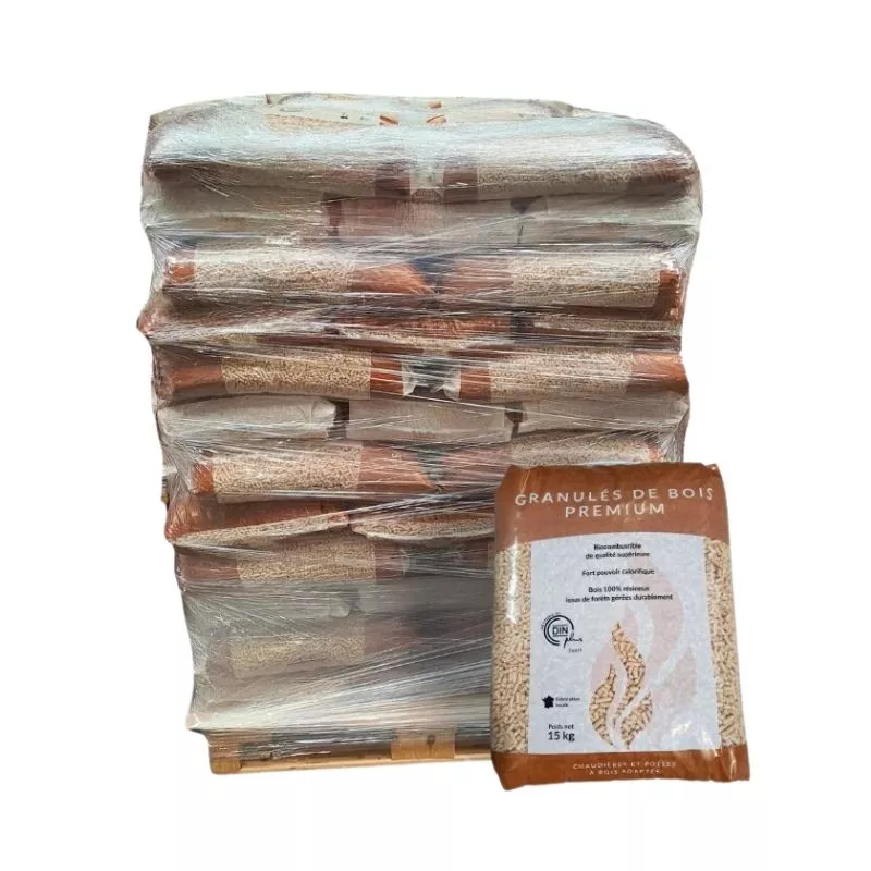 Pellet Rochefort – Palette mit 65 Säcke à 15kg – 100% Nadelholz