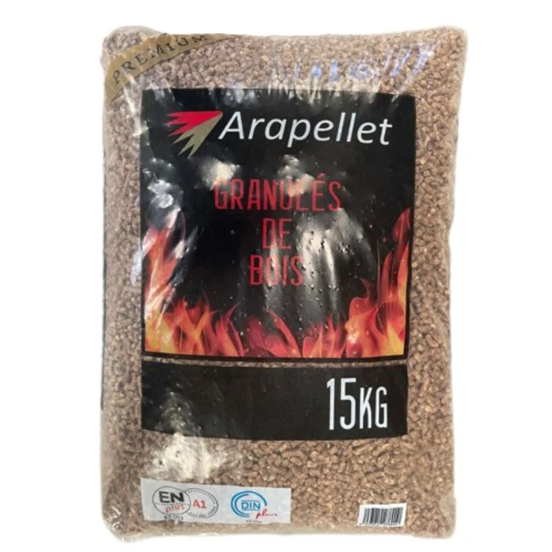 Pellets Arapellet (En+ A1, Din+) – Palette mit 77 Säcke à 15 Kg