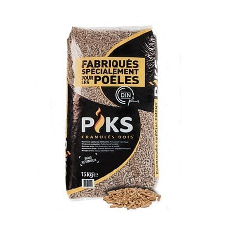 Pellets PIKS – Palette mit 66 Säcke (990kg) zertifiziert (Din Plus)